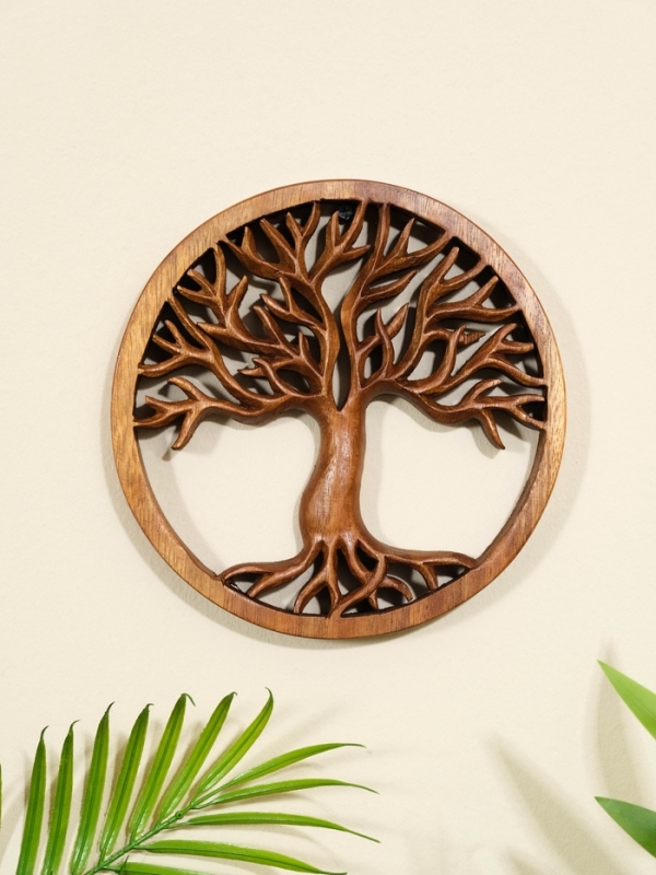 Панно "Древо жизни" дерево суар, 20х20х2 см