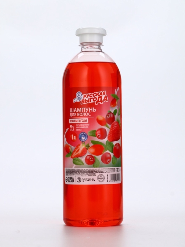 Русская Выгода Шампунь для волос красные ягоды, 1000 мл