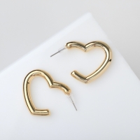 Серьги пластик &laquo;Сердца&raquo; воссоеденение, цвет золото