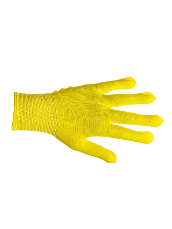 Перчатки рабочие, х/б, с нейлоновой нитью, с ПВХ точками, размер 9, жёлтые, Greengo