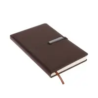 Ежедневник недатированный формат А5, с хлястиком, 112л, линия, пвх, Узор Коричневый