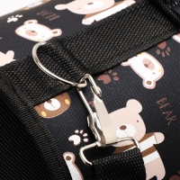 Сумка-переноска каркасная "Медвежонки", размер M, 40 х 21 х 27 см, чёрный Сумка-переноска каркасная "Медвежонки", размер M, 40 х 21 х 27 см, чёрный