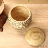 Банка для сыпучих продуктов 12х12х12,5 см, бамбук