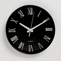 Часы настенные интерьерные &laquo;Классика&raquo;, плавный ход, светящиеся, d-25 см