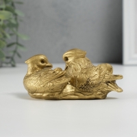 Нэцкэ фигурка &laquo;Уточки мандаринки вместе&raquo;, 11&times;6&times;4.8 см, под бронзу