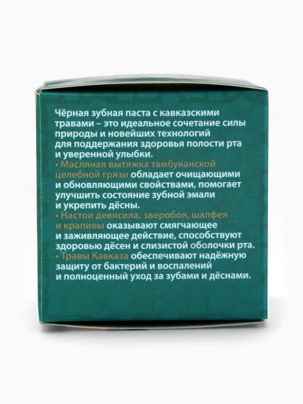 Паста зубная черная с Кавказскими травами,"GoryStepy", 50 мл