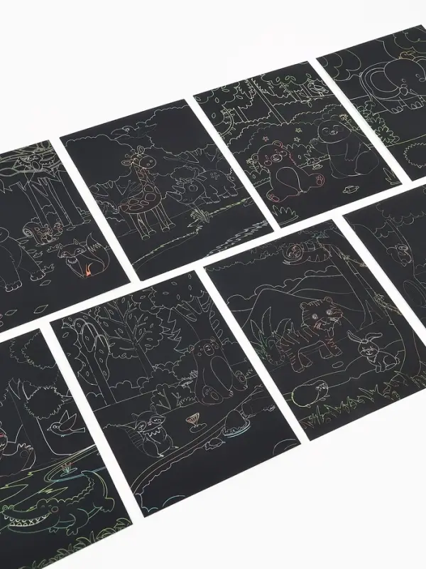 Гравюра блокнот "Животные", 9 листов, штихель