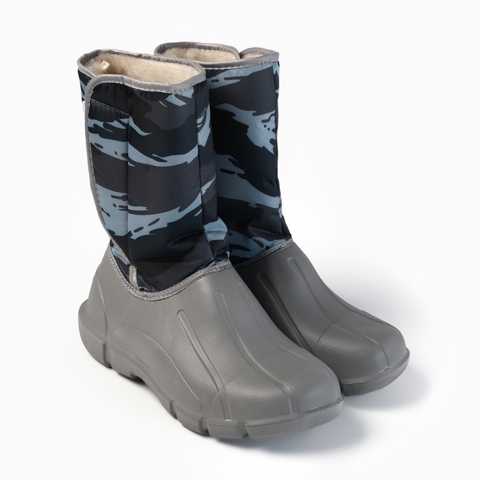 Сапоги утепленные мужские 4х4, цвет серый, размер 44 Сапоги утепленные мужские 4х4, цвет серый, размер 44