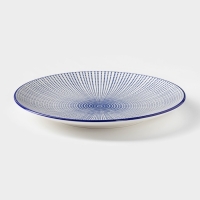 Тарелка керамическая Доляна &laquo;Мерцание&raquo;, d=21,7 см, цвет синий