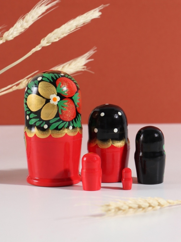 Матрёшка Матрёшка "Наташа", красная, 5-кукольная , 12 см