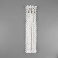 Молния металлическая, №3, неразъёмная, замок автомат, 30 см, белая