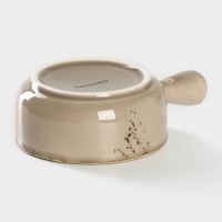 Кокотница фарфоровая Magistro &laquo;Церера&raquo;, 100 мл, d=7,5 см, цвет коричневый