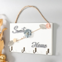 Крючки декоративные дерево "Цветочная ветвь" 12,5х22х3 см