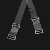 Лямки для бюстгальтера, силиконовые, фурнитура металл, 1.5 см, 37 см, пара, прозрачные