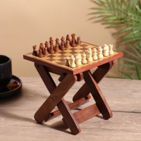 Шахматный столик складной 15,5х20х4,5 см, дерево шишам