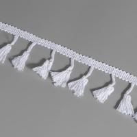 Тесьма декоративная &laquo;Бахрома&raquo;, 45 мм, 10 &plusmn; 1 м, цвет белый