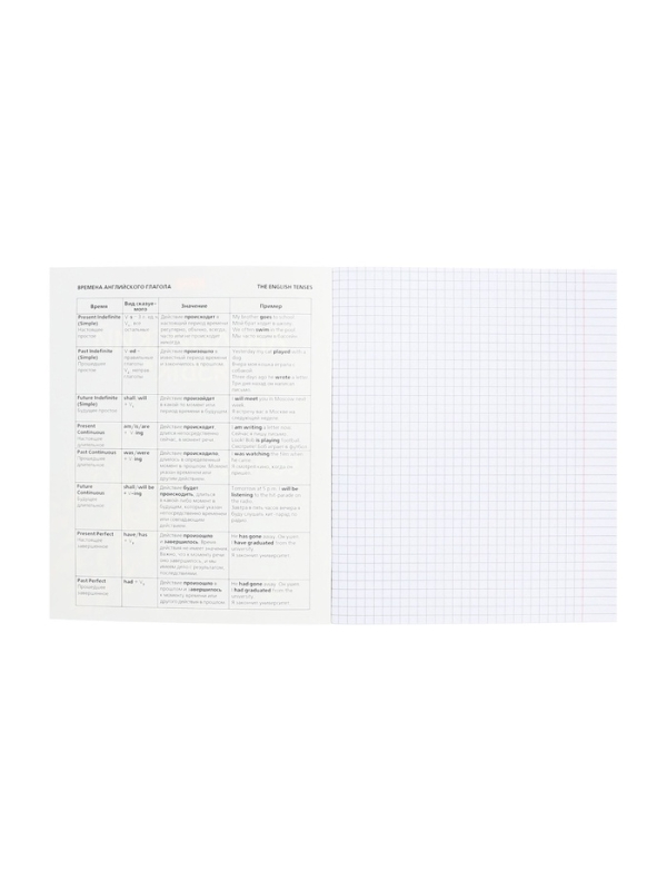 Тетрадь 48 листов в клетку &laquo;Мой любимый предмет&raquo; АНГЛИЙСКИЙ ЯЗЫК, обложка мелованный картон, Soft-touch, с интерактивным справочником, блок офсет