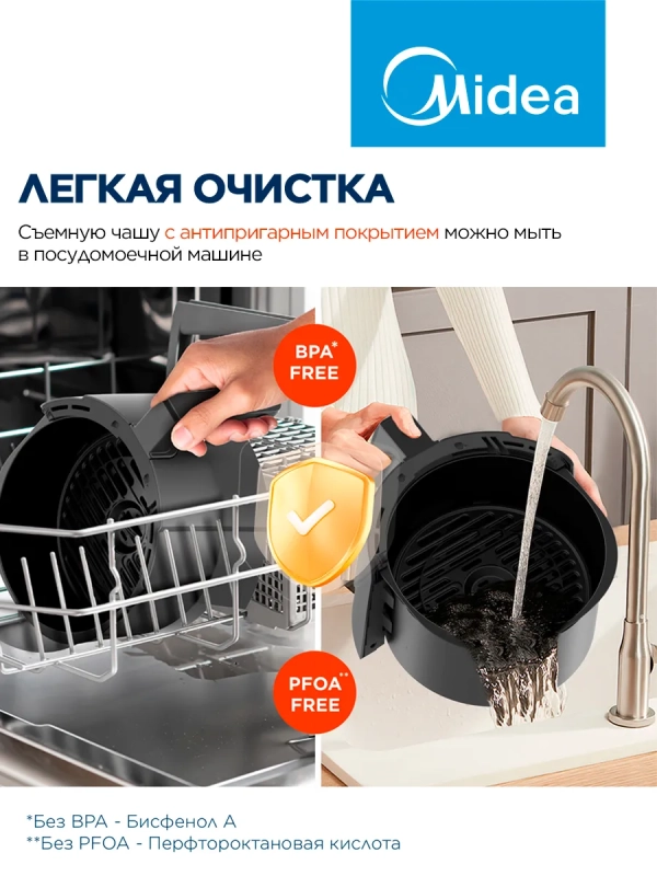 Аэрогриль MAF-1040, чаша 4л, 1500 Вт, 8 автопрограмм, сенсор