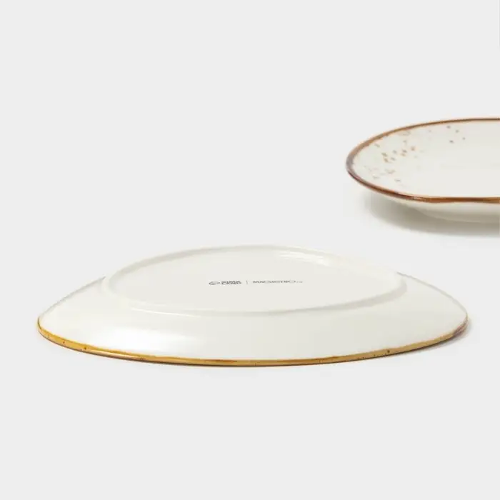 Набор блюд для подачи 2 шт Magistro "Церера" 18х16х1,5 см, цвет белый