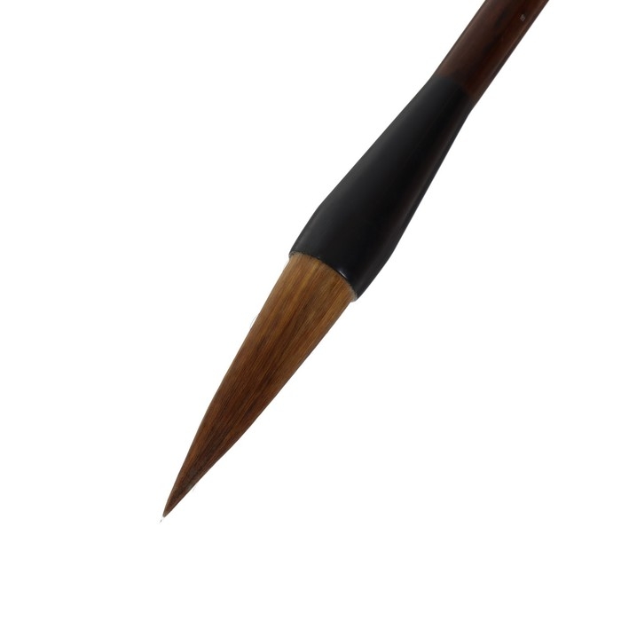 Кисть пони №10, круглая, для каллиграфии, деревянная ручка, в блистере