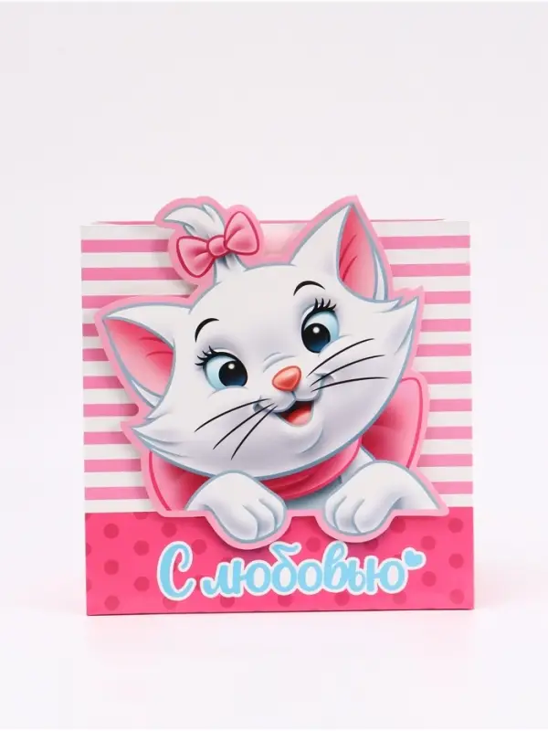 Пакет подарочный &laquo;Кошечка&raquo;, 30 &times; 30 &times; 15 см