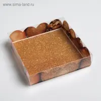 Коробка для кондитерских изделий с PVC крышкой &laquo;Все получится&raquo;, 13 х 13 х 3 см