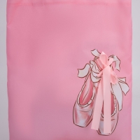 Шопер &laquo;Пуанты&raquo;, 35 х 0,5 х 40 см, с лентой, цвет розовый