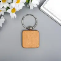 Брелок дерево под нанесение "Квадрат" закруглённые углы 4х4 см