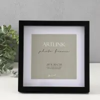 Фоторамка МДФ "Camila" 20х20 см, с паспарту (14х14 см), чёрный