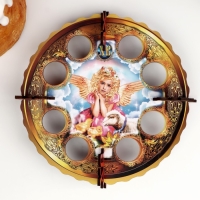 Пасхальная подставка на 8 яиц "Девочка с ягнёнком", 19,5&times;19,5 см