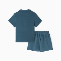 Комплект женский (рубашка, шорты) KAFTAN Basic р. 48-50 синий Комплект женский (рубашка, шорты) KAFTAN Basic р. 48-50 синий