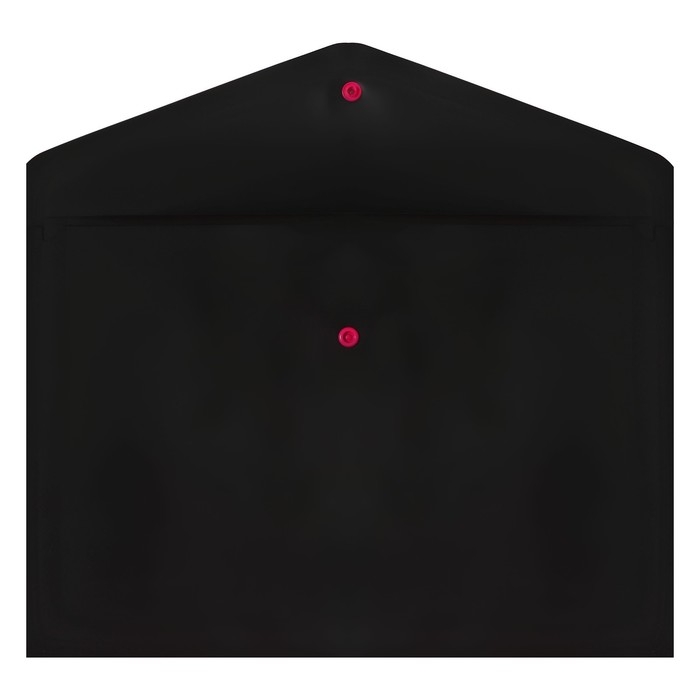 Набор папок-конвертов на кнопке 4 штуки, А4, 180 мкм, Calligrata "No Secret", непрозрачные, черные, микс цветных кнопок