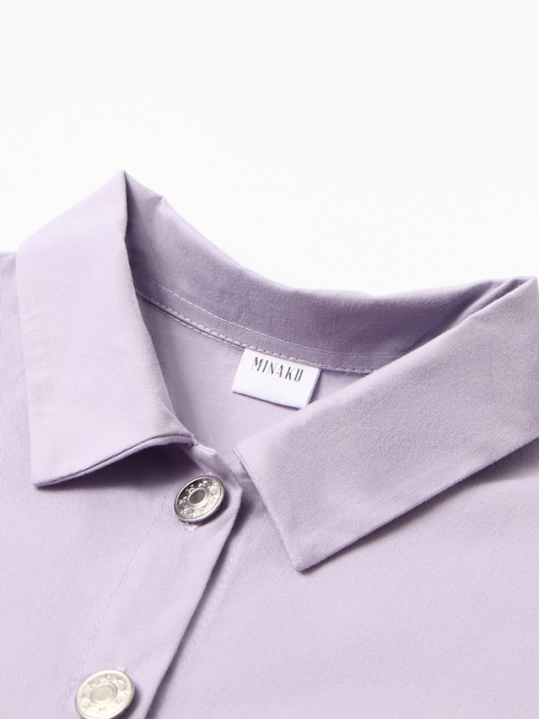 Рубашка детская MINAKU: Jeans collection, цвет лавандовый, рост 158 см