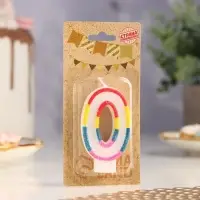 Свеча для торта &laquo;Цифра 0&raquo;, 7 см