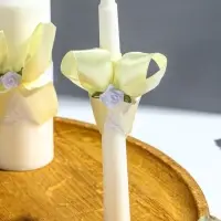 Свечи свадебные "Пышный" набор 3 шт (16 см + 2 шт по 18 см), шампань