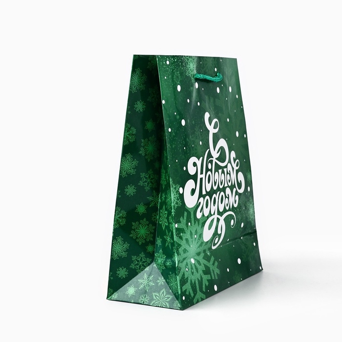 Пакет подарочный новогодний ламинированный &laquo;Змея 2025&raquo;, MS 18 х 23 х 8 см , Новый год