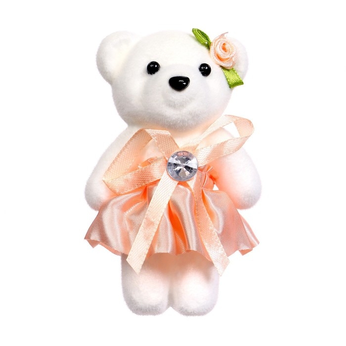 Игрушка из пенопласта &laquo;Мишка в юбочке&raquo;, с камнем, цвета МИКС