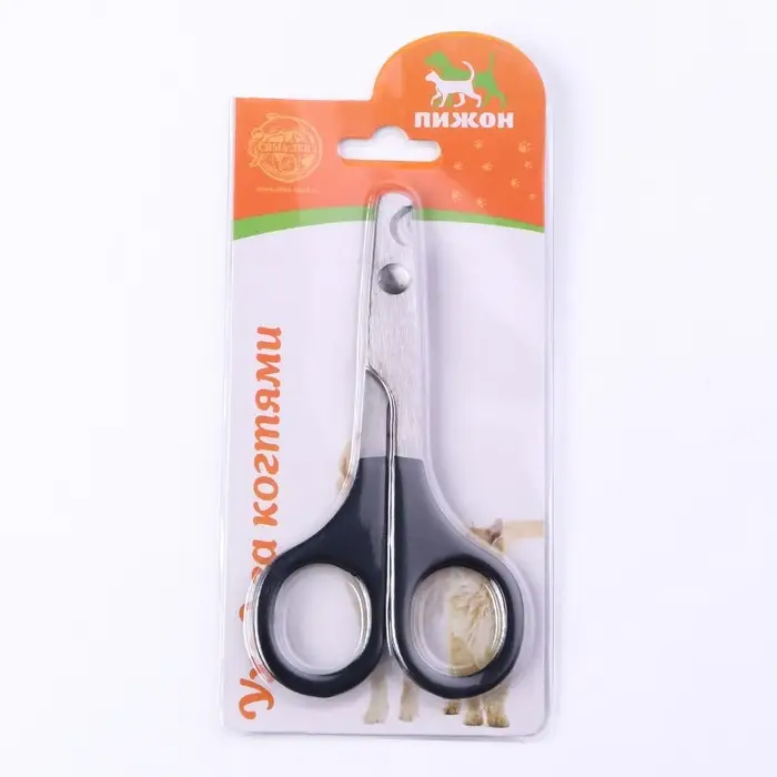 Ножницы-когтерезы большие, отверстие 10 мм, чёрные