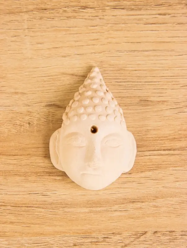 Подставка под благовония &laquo;Лицо Будды&raquo;, 6.5&times;4.5&times;2 см, керамика, бежевая