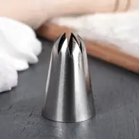 Насадка кондитерская &laquo;Закрытая звезда&raquo;, d=3 см, выход 1 см, нержавеющая сталь