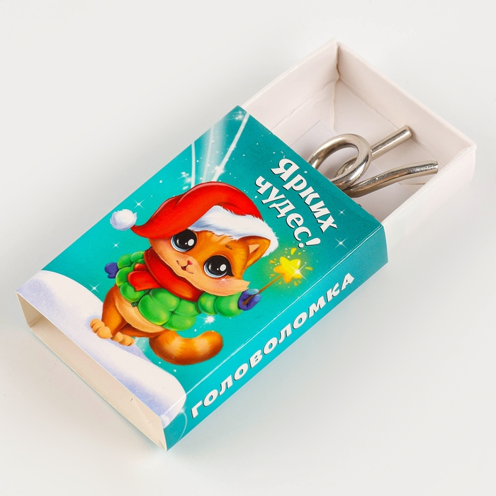 Головоломка металлическая &laquo;Развивай логику. Змейки&raquo;, в шоубоксе, МИКС