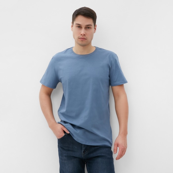 Футболка мужская, цвет серый, размер 52