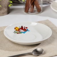 Блюдце чайное фарфоровое «Веселый Колобок», d=14 см, микс Блюдце чайное фарфоровое «Веселый Колобок», d=14 см, микс