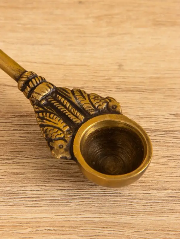 Подставка под благовония "Ложка мира" латунь 15,5 см