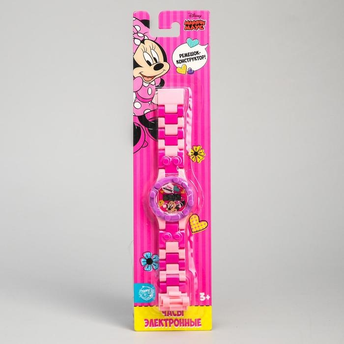 Часы наручные лего, Минни Маус, с ремешком-конструктором Часы наручные лего, Минни Маус, с ремешком-конструктором