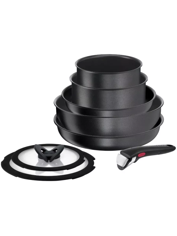 Набор посуды со съемной ручкой Ingenio Daily Chef Black