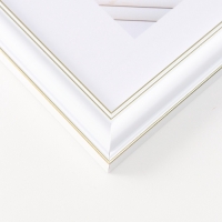 Фоторамка пластик "МИРАМ" 15х21 см, белый, золото Фоторамка пластик "МИРАМ" 15х21 см, белый, золото