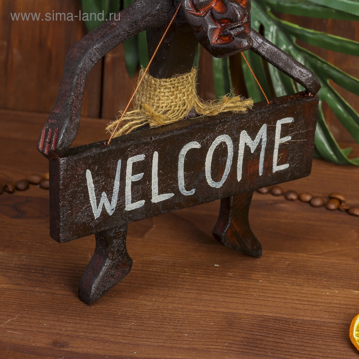 Сувенир табличка &laquo;Абориген Welcome&raquo;, 17&times;15&times;6.5 см, дерево