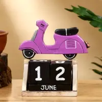 Календарь настольный &laquo;Мопед&raquo;, 14&times;5.5&times;14.5 см, дерево, фиолетовый