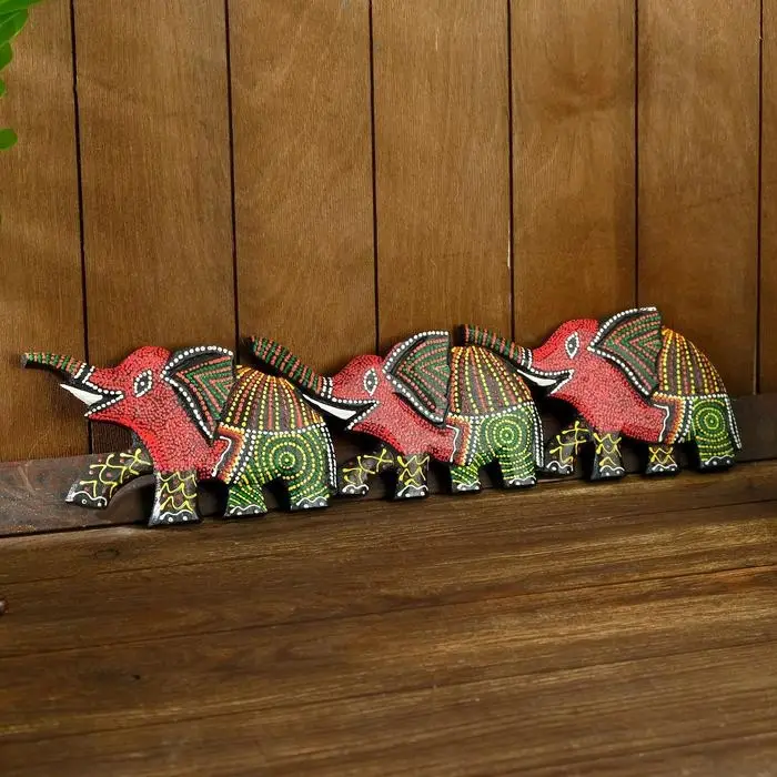 Панно декоративное &laquo;Три слона&raquo;, 50&times;13&times;1.5 см, МИКС